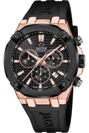 Jaguar Chronograph Diplomatic J1015/1, Quarzuhr, Armbanduhr, Herrenuhr,Swiss Made,Stoppfunktion,Kautschukband