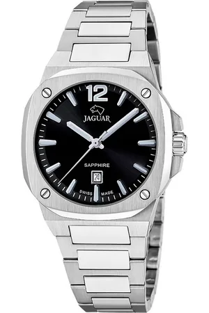 Jaguar Quarzuhr Rondcarre J1027/4, Armbanduhr, Damenuhr, Swiss Made, Edelstahlarmband, analog, Tag