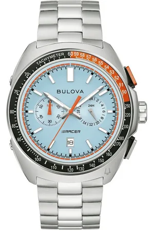 BULOVA Chronograph Racer 98B432, Armbanduhr, Quarzuhr, Herrenuhr, Tag, analog, Edelstahlarmband