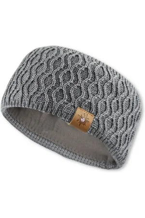 Bavarian Couture Strickmütze Stirnband Damen - GLITZER-EDELWEIß - dunkelgrau, mittelgrau - Verkäufer: Alpenwahnsinn Tracht & Lifestyle