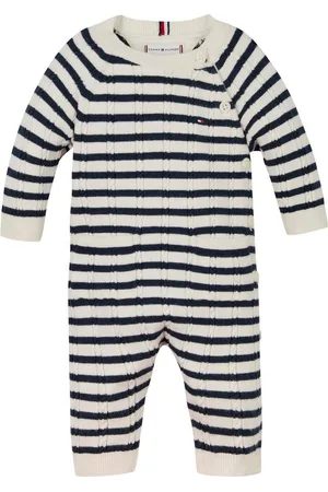 Tommy Hilfiger Body CABLE KNITTED COVERALL GIFTBOX mit Zopfmuster, mit Streifen