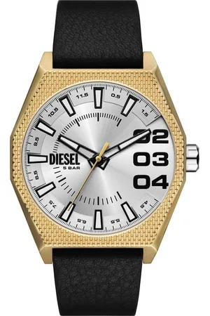 Diesel Quarzuhr SCRAPER DZ2219, Armbanduhr, Herrenuhr, Lederarmband, analog