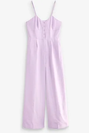 Next Jumpsuit Träger-Jumpsuit mit Knopfdetail, Kurzgröße (1-tlg) - Verkäufer: Germany GmbH