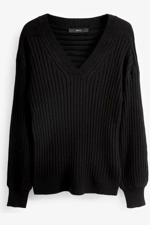 Next V-Ausschnitt-Pullover Gerippter Pullover mit V-Ausschnitt, Kurzgröße (1-tlg) - Verkäufer: Germany GmbH