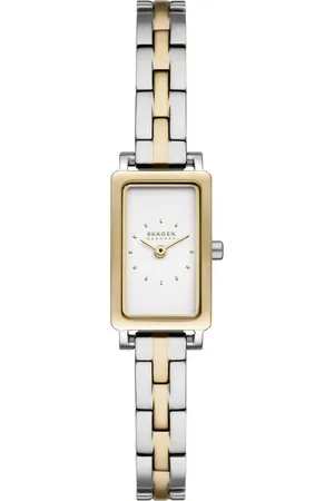 Skagen Quarzuhr HAGEN MICRO SKW3155, Armbanduhr, Damenuhr, Edelstahlarmband, analog