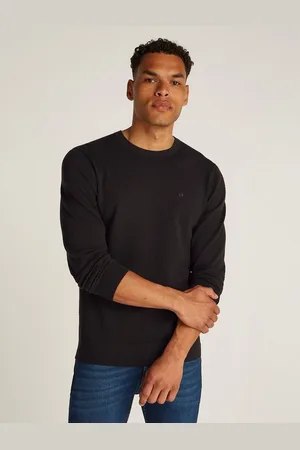 Calvin Klein Rundhalspullover WAFFLE TEXTURE CN SWEATER mit Logoprint