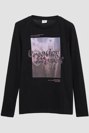 QS by s.Oliver Langarmshirt Langarmshirt mit Frontprint - Verkäufer: