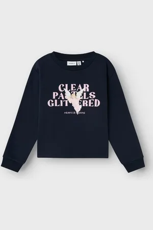 NAME IT Sweatshirt Pullover Gummiprint Rundhals Loose Fit Lange Ärmel NKFREVO LS NREG SWEAT BRU BOX - Verkäufer: ARIZONAS