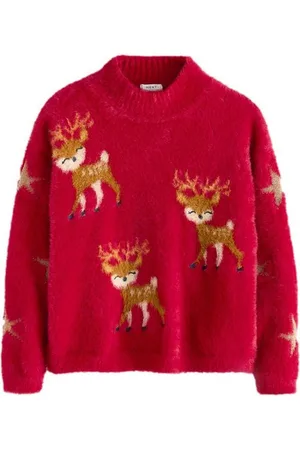 Next Stehkragenpullover Flauschiger Pullover mit Rentiermotiv (1-tlg) - Verkäufer: Germany GmbH