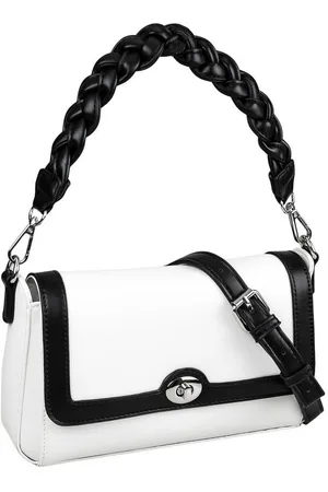 Alessandro Schultertasche -Weiß, mit Flechtung