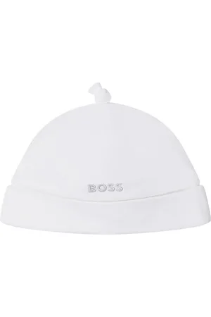 HUGO BOSS Erstlingsmütze Baby Mütze mit Knoten und Logo weiß - Verkäufer: coolkids-store