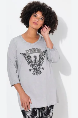 Angel of Style T-Shirt T-Shirt REBEL-Motiv 3/4-Ärmel - Verkäufer: Popken Fashion Group