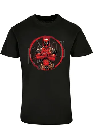 Absolute Cult T-Shirt Herren Deadpool - Splatter Posed Logo T-Shirt (1-tlg)