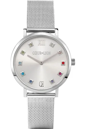 COEUR DE LION Quarzuhr 7610/70-1717, Armbanduhr, Damenuhr, Edelstahlarmband, analog, Swarovski®-Kristalle