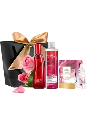 Avon Eau de Parfum PASSION DANCE DARK Geschenkset – Parfum 50 ml + Duschgel 250 ml, 4-tlg., Orientalisch-fruchtiger Duft mit Amber, Geschenkset mit Duftprobe - Verkäufer: Cultzen