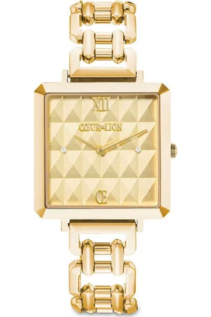 COEUR DE LION Quarzuhr Iconic Cube Spikes Statement 7662/74-1616, Armbanduhr, Damenuhr, Edelstahlarmband, analog