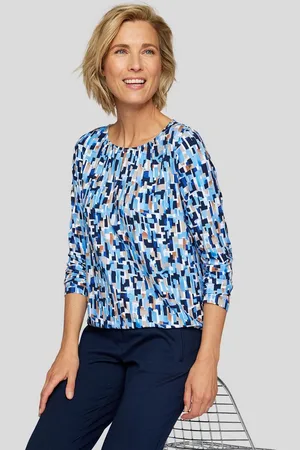 Rabe Langarmshirt mit grafischem Muster