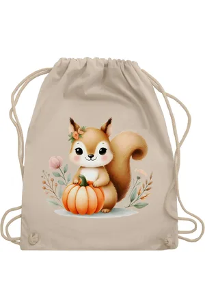 Shirtracer Turnbeutel Süßes Eichhörnchen mit Kürbis, Herbstliches Baby und Kinder Motiv, N, Halloween Beutel - Verkäufer: