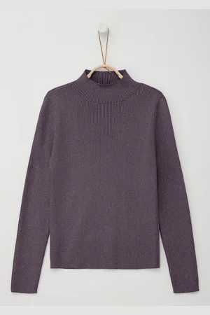 QS by s.Oliver Rollkragenpullover mit metallisierten Fasern