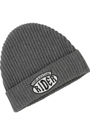 Zadig & Voltaire Strickmütze Kids coole Mütze Strickmütze Kinder RIDER grau Logo - Verkäufer: coolkids-store