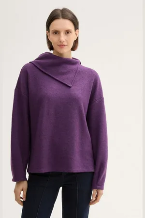 TOM TAILOR Sweatshirt Sweatshirt mit asymmetrischem Kragen - Verkäufer: