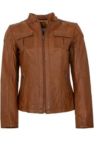 7eleven Lederjacke Anita - Damen Lederjacke Lammnappa tobacco - Verkäufer: Lederjacken24