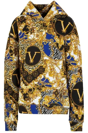 19V69 Italia Hoodie BURNER GOLD AOP Modischer Kapuzenpullover für Damen mit elegantem Barockprint - Verkäufer: Marco GmbH