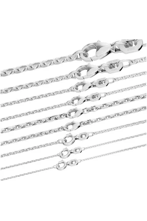HOPLO Silberkette Ankerkette diamantiert Länge 42cm - Breite 2,5mm - 925 Silber, Made in Germany - Verkäufer: Holzenplotz