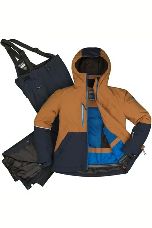 Killtec Skianzug Jungen Skijacke braun + Skihose dunkelblau, verschweißte Nähte - Verkäufer: anndora