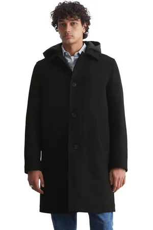 Marc O’ Polo Langmantel Wattierte, abnehmbare Nylon-Kapuze
