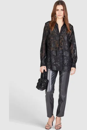 Marc Aurel Druckbluse aus Metallic-Jacquard - Verkäufer: