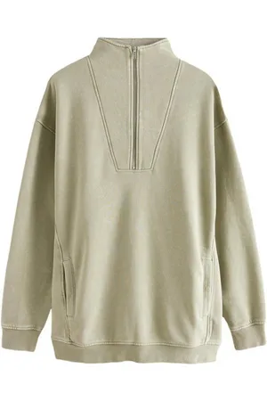 Next Longsweatshirt Relaxed Fit Sweatshirt mit RV-Kragen und Waschung (1-tlg) - Verkäufer: Germany GmbH