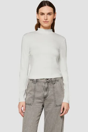QS by s.Oliver Langarmshirt Schmal geschnittenes Langarmshirt aus Viskosemix - Verkäufer: