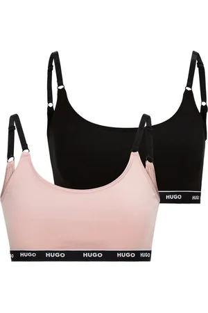 HUGO BOSS Bralette-BH TWIN BRALETTE STRIPE (Packung, 2-tlg) mit verstellbaren Logo-Trägern