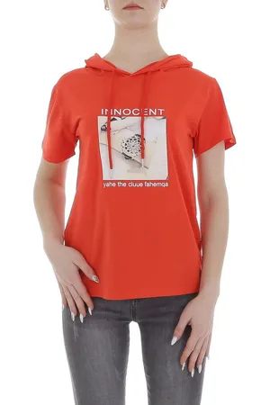 Ital-Design T-Shirt Damen Freizeit (85941284) Kapuze Print Stretch T-Shirt in - Verkäufer: