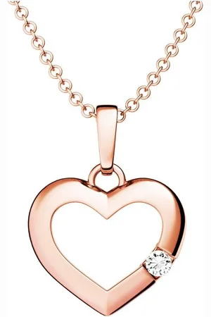 Amoonic Herzkette Halskette Damen Silber 925 Kette mit Herzanhänger und Zirkoniastein (inkl. Schmucketui), Echte Herz Silberkette Gold Rosegold vergoldet Geschenk Freundin - Verkäufer: