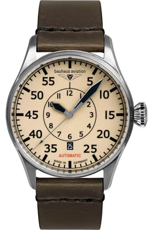 Bauhaus Automatikuhr Navigator 2756-5, Armbanduhr, Herrenuhr, Made in Germany, Mechanische Uhr, Lederarmband