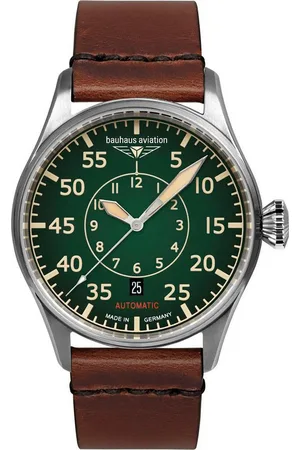 Bauhaus Automatikuhr Navigator 2756-4, Armbanduhr, Herrenuhr, Made in Germany, Mechanische Uhr, Lederarmband