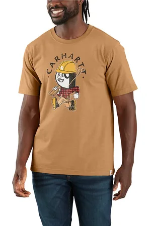Carhartt Print-Shirt Carpenter Graphic Hickory mit Zimmermannsgrafik auf der Vorderseite - Verkäufer: Kokott Berufskleidung Gebr. Haß GmbH