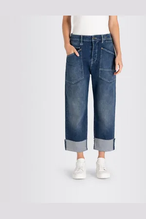 Mac Boyfriend-Jeans Lässige Baggy Denim in Mid Blue Commercial Aut (1-tlg) Nicht Vorhanden - Verkäufer: CONCEPT Mode