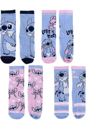 Disney Socken Stitch & Angel (4-Paar) Geschenkset mit Spardose Gr.27-38 - Verkäufer: Starkids Licensed Brands and more