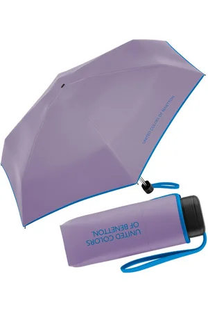Benetton Taschenregenschirm Ultra Mini Flat HW 2024 - rhapsody, leuchtende Modefarben mit kontrastreichem Saum - Verkäufer: RS-Versand