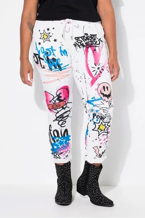 Angel of Style Funktionshose Hose Joggpants Crinkle mit Grafitti Elastikbund - Verkäufer: Popken Fashion Group