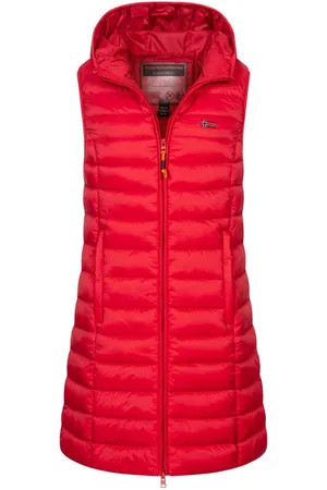 Geographical Norway Steppweste Damen Stepp weste Kapuze Übergangs Herbst Frühling Windbreaker Lang - Verkäufer: fashion-victim-style