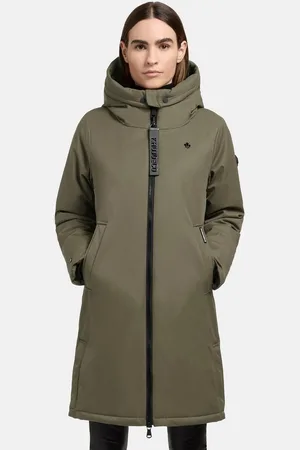 Khujo Kurzmantel Yaak3-YM urbaner Damen Parka mit gestepptem Innenfutter