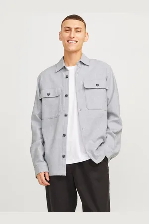 JACK & JONES Langarmhemd JPRRAYMOND MELANGE SOLID LS OVERSHIRT SN