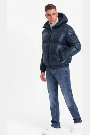 Ombre Clothing Winterjacke Herren-Pufferjacke mit gerippten Abschlüssen - Verkäufer:
