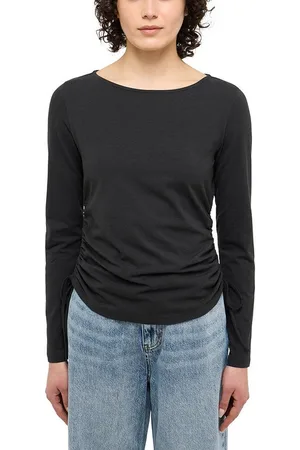 Mustang Langarmshirt Style Delia mit Zugbändern