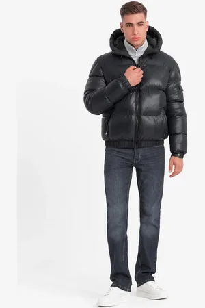 Ombre Clothing Winterjacke Herren-Pufferjacke mit gerippten Abschlüssen - Verkäufer: