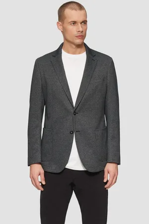 QS by s.Oliver Allwetterjacke Elastisches Jersey-Sakko mit Hahnentrittmuster Paspel - Verkäufer:
